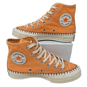 Converse Chuck 70 Sample Not For Resale Women 7 Orange High Top Whip Stitch Rare